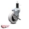 Service Caster 3 Inch Thermoplastic Rubber Wheel 1-3/8 Inch Expanding Stem Caster with Brake SCC-EX05S310-TPRS-SLB-138 - alternate 1
